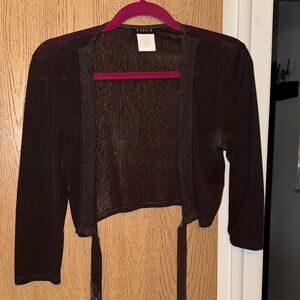 B Darlin Chic Black Sheer Shrug